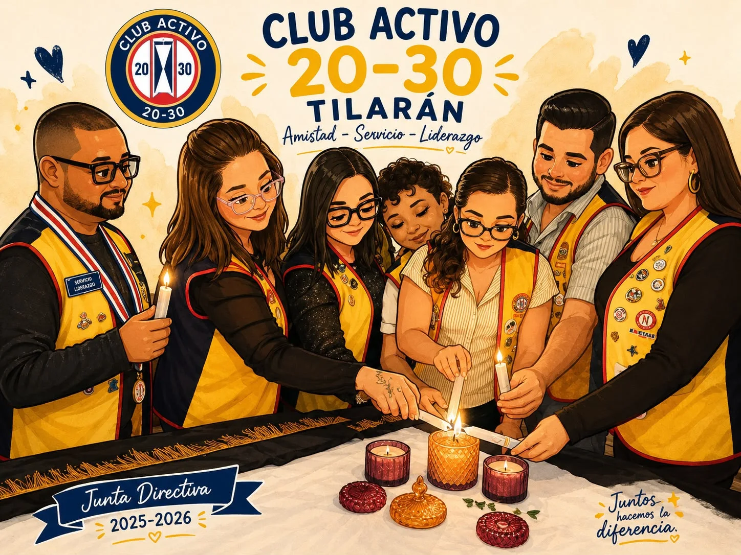 Ilustración de la comunidad del club